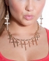 Preview: Trendy Set Kette und Ohrringe mit Kreuzen