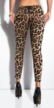 Leggings im Leolook