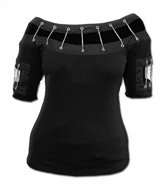 Neck Chain Gothic Shirt