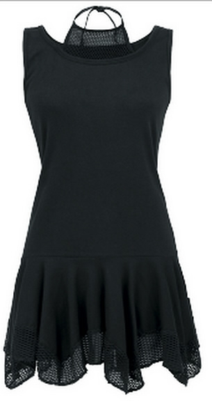 Black 2in1 Kleid mit Netz