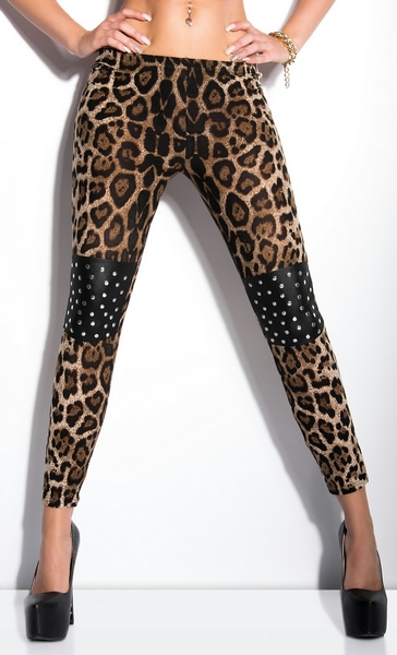 Leggings im Leolook