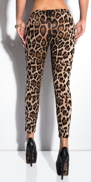 Leggings im Leolook