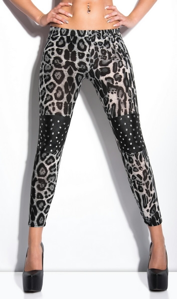 Leggings im Leolook