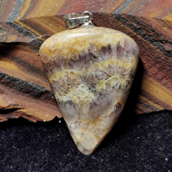 Chevron Amethyst Anhänger